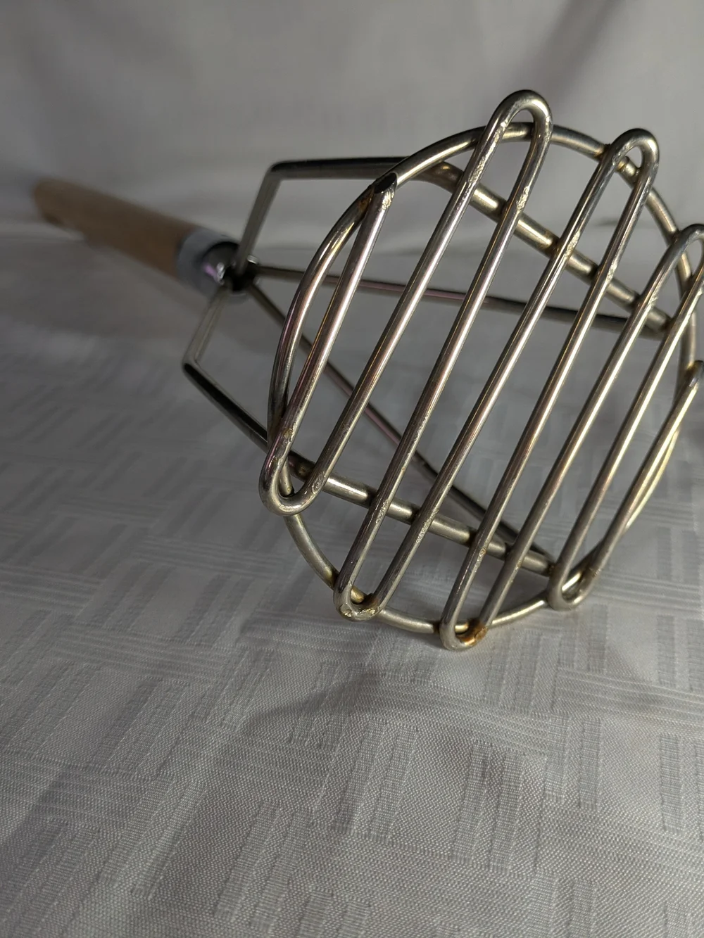 Vintage Extra Large Wood Handle Potato Masher Heavy Duty 18